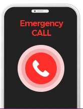 โทรศัพท์มือถือที่เปิดหน้าจอ Emergency CALL