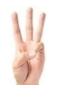 มือชูสามนิ้ว