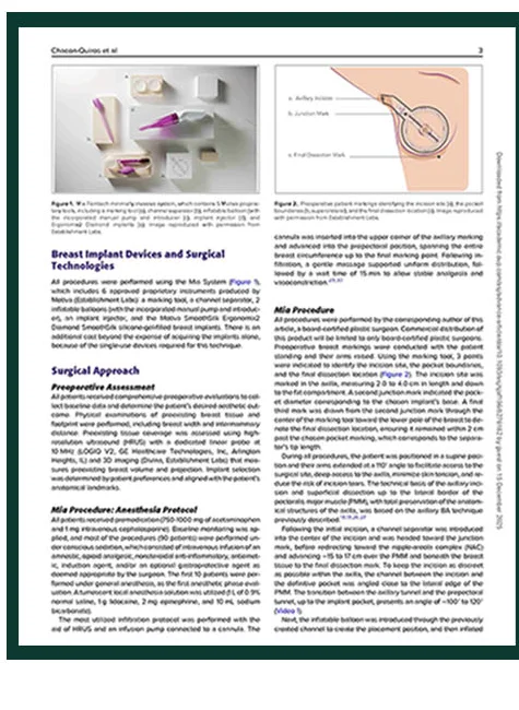 เนื้อหางานวิจัยที่ตีพิมพ์ใน Aesthetic Surgery Journal — Breast Implant Devices and Surgical Technologies